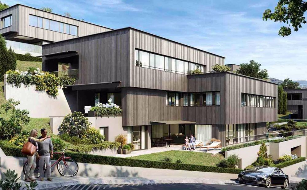 Luxuriöses 4.5-Zimmer-Terrassenhaus - In den Reben - Visualisierung