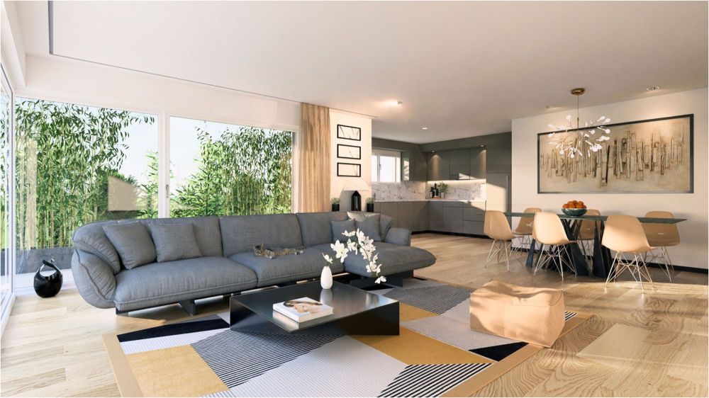Attique 4.5 pièces dans nouvelle promotion de 3 appartements - Intérieur - Image non contractuelle