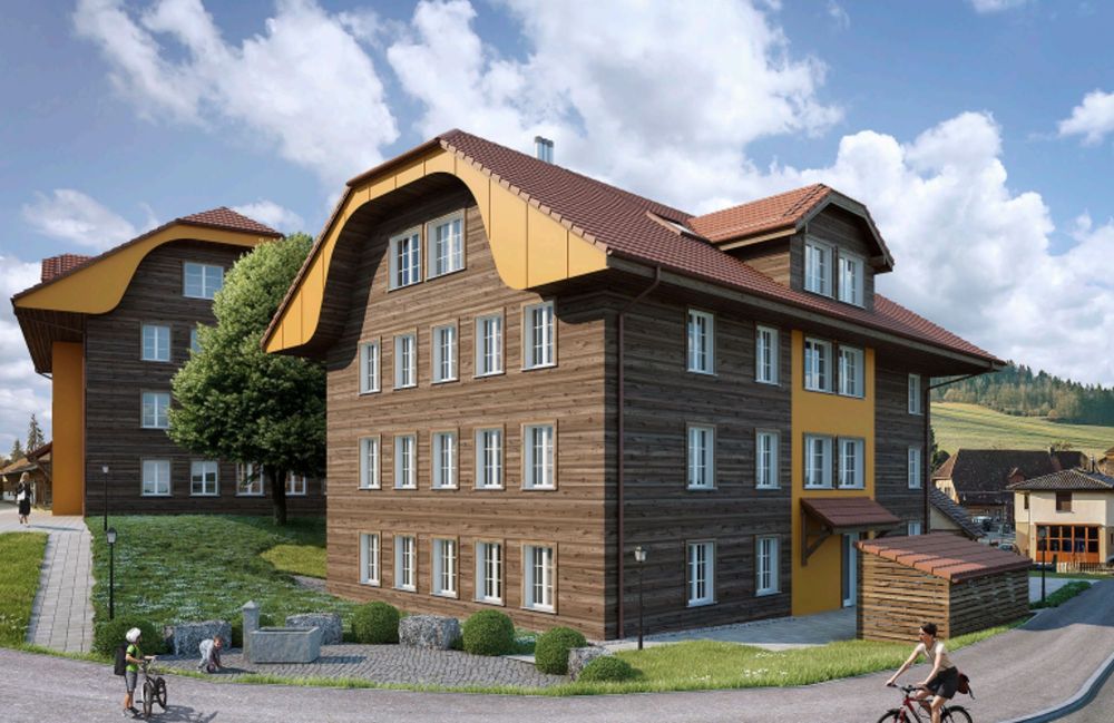 Neubau trifft ländliche Idylle 3.5-Zimmer-Wohnung mit historischem Flair - Bild 1