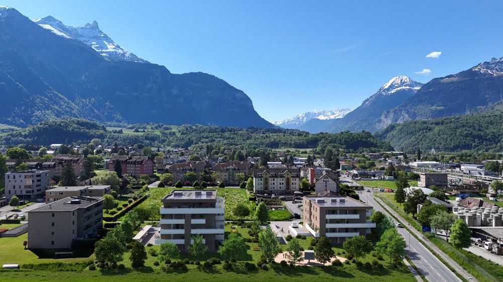 APP von 4,5 Zimmern mit Garten - Nähe Bahnhof - Panoramablick - Bild 1