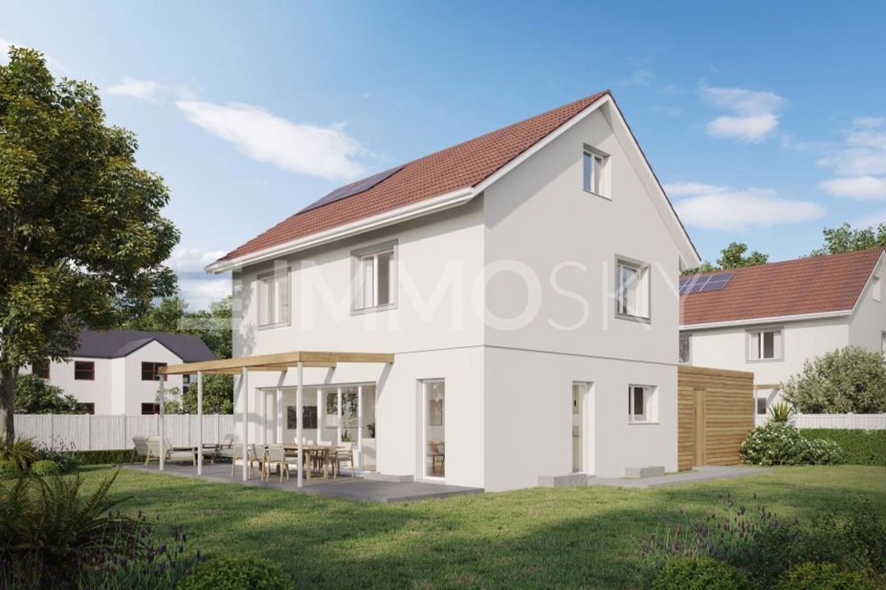 Haus | 8252, Schlatt TG - Aussenansicht mit Garten und Pergola