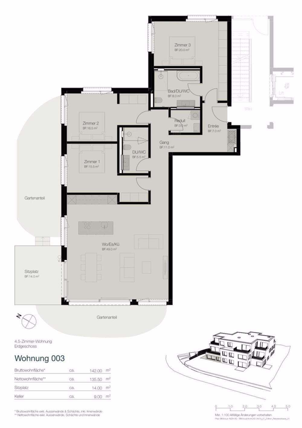 Neubauprojekt R31: Gehobenes Wohnen mit eigenem Garten - WHG 003 - R31_Rebwiesstrasse 31, Zollikon-1