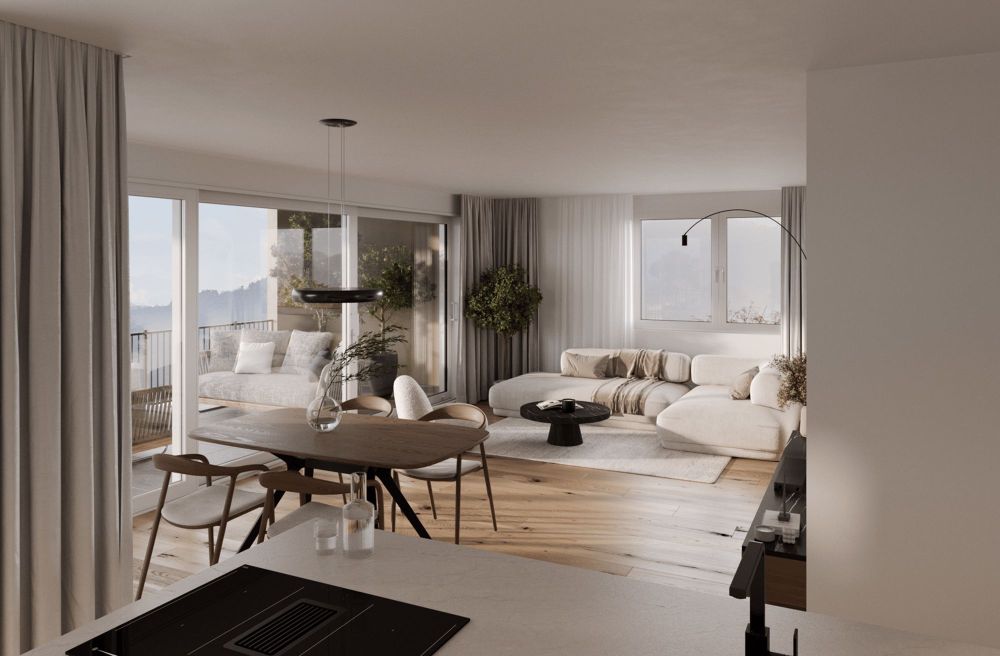 Moderne 2.5-Zimmer-Wohnung mit zwei Balkonen und Morgen-/Mittagssonne - Bild 1