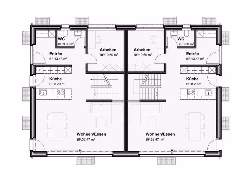 Neubauprojekt: Exklusives Doppel-Einfamilienhaus Flexibel, Modern & - Erdgeschoss