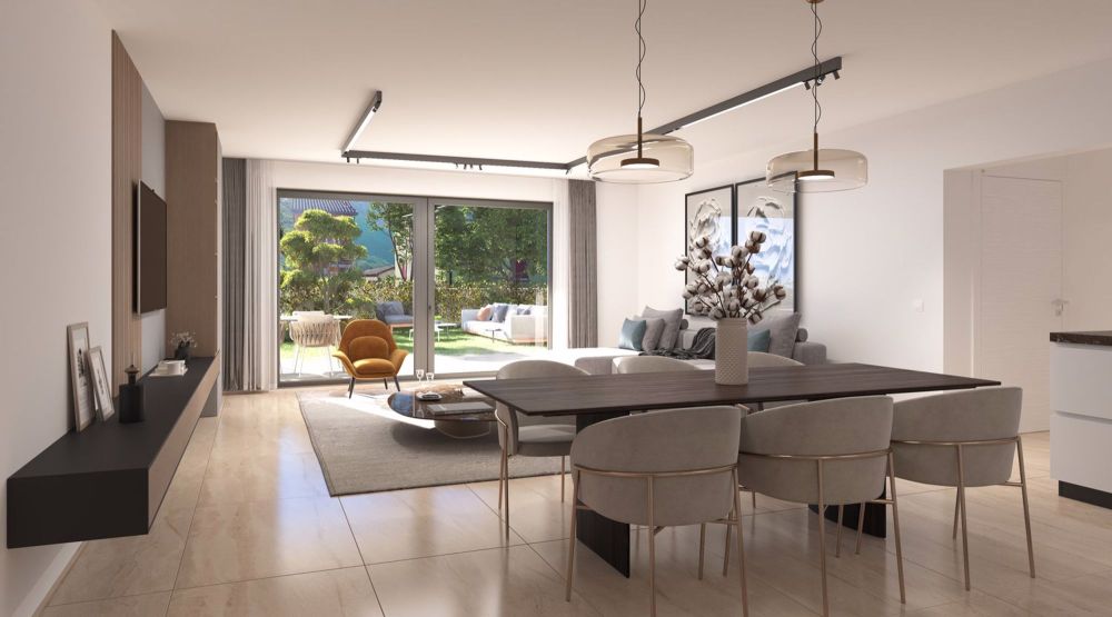 Un appartamento in fase di ultimazione di 4.5 locali al piano terra con giardino privato. - Bild 1