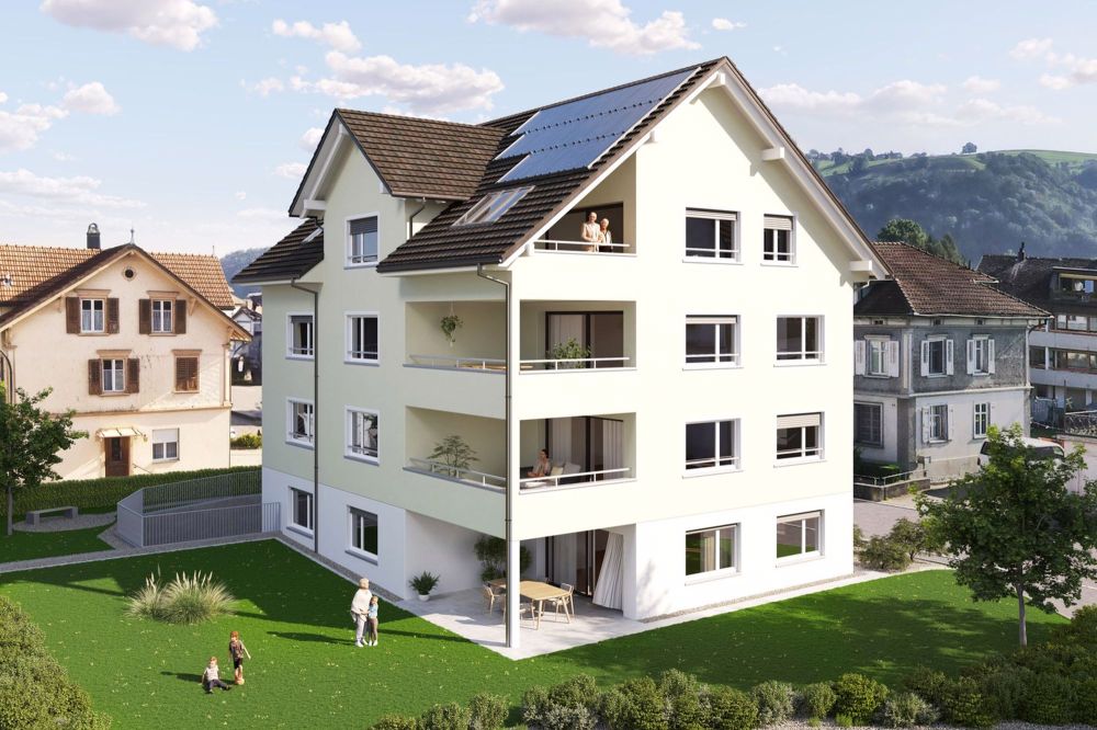 Attikawohnung im Herzen von Bütschwil ideal für Paare & Familien - Aussenansicht