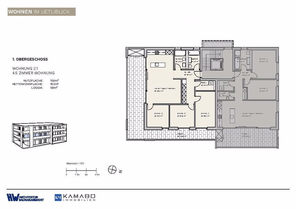 Wohnen im Uetliblick, 3.5 Zimmer Wohnung 1. OG - Bild 4