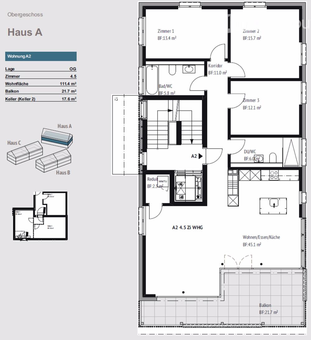 Herrliche helle 4.5 Zimmer Neubau Wohnungen im Obergeschoss, in 3 Familien-Haus - Bild 2