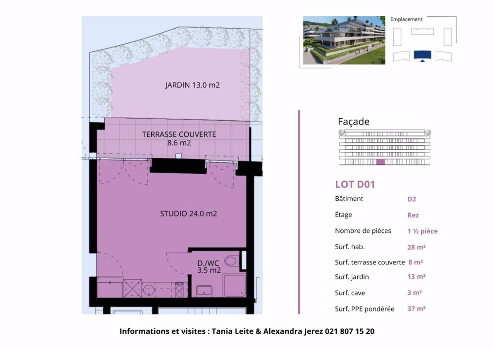 Neues Studio mit überdachter Terrasse und Garten - Bild 12