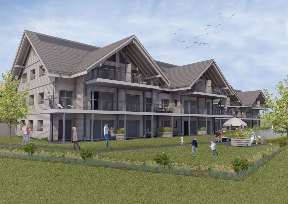 Neue EG-Wohnung im EmmePark zu verkaufen - Visualisierung der Mehrfamilienhäuser