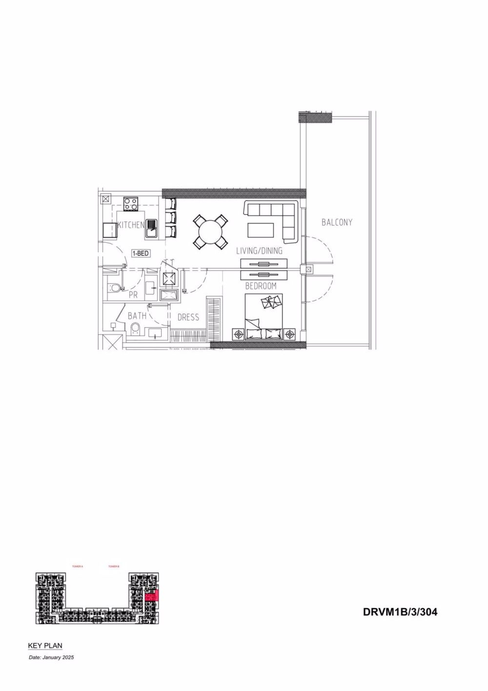 Modernes Apartment mit 2,5 Zimmern und Panoramablick in Dubai - Bild 5