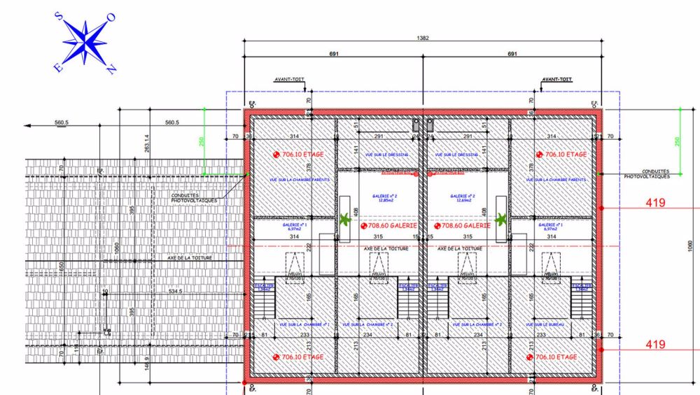 Zu verkaufen, Reihenhaus, 1726 Farvagny-le-Petit, Ref 1726-D - Plans combles