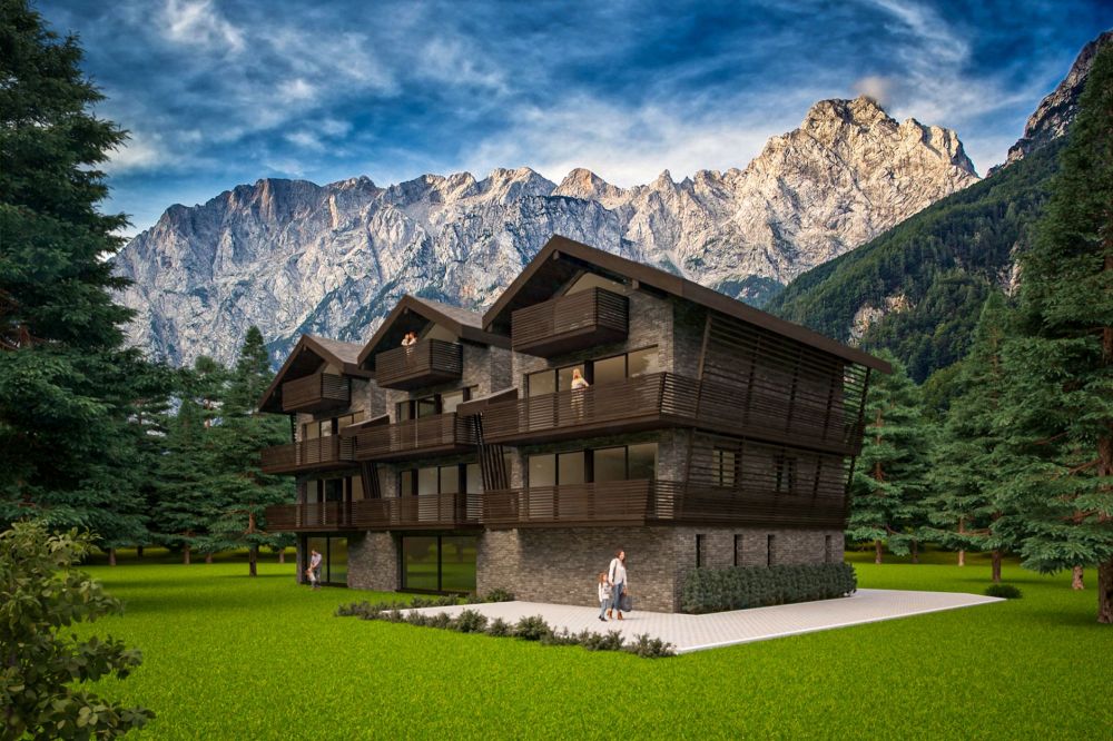 Snowfall Zen Lauinen Saas-Grund Neubau 2025 mit dem E-Skibus ohne Umsteigen zum Alpinexpress. Sichern Sie sich die letzte 4.5 Attikawohnung mit freier Sicht auf die Mischabelgruppe. Sichern Sie sich d … - Bild 2