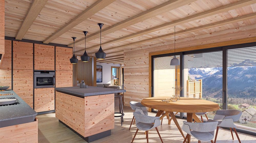 Magnificent neues Chalet mit 4,5 Zimmern und Panoramablick auf die Berge - Bild 11