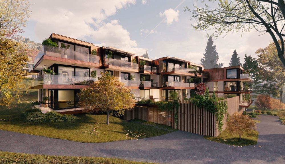PERMIS EN FORCE ! Seltene private Parzelle im Zentrum von Lausanne - neue Luxuswohnungen - Bild 1