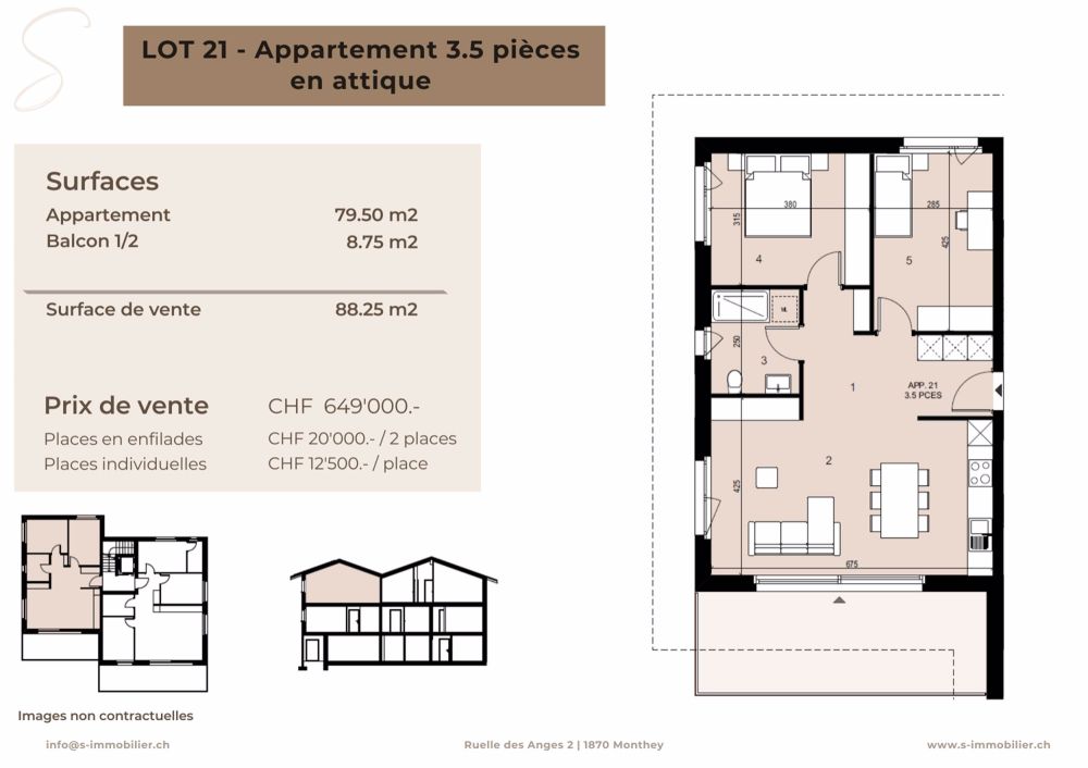Travaux en cours - Nouvelle promotion - Appartement 3.5 pièces en attique - Lot 21 - Bild 3