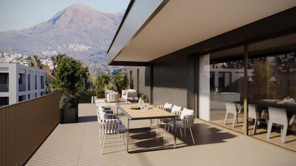 PREGASSONA - Residenz Parco Ceresio - neue Attiken 4,5 Zimmer - Bild 1