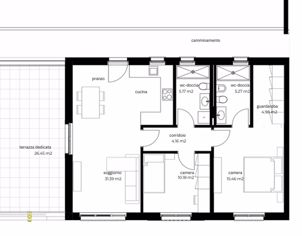 NEU 3.5 ZIMMER IN BALERNA MIT 27 MQ TERRASSE - Bild 8