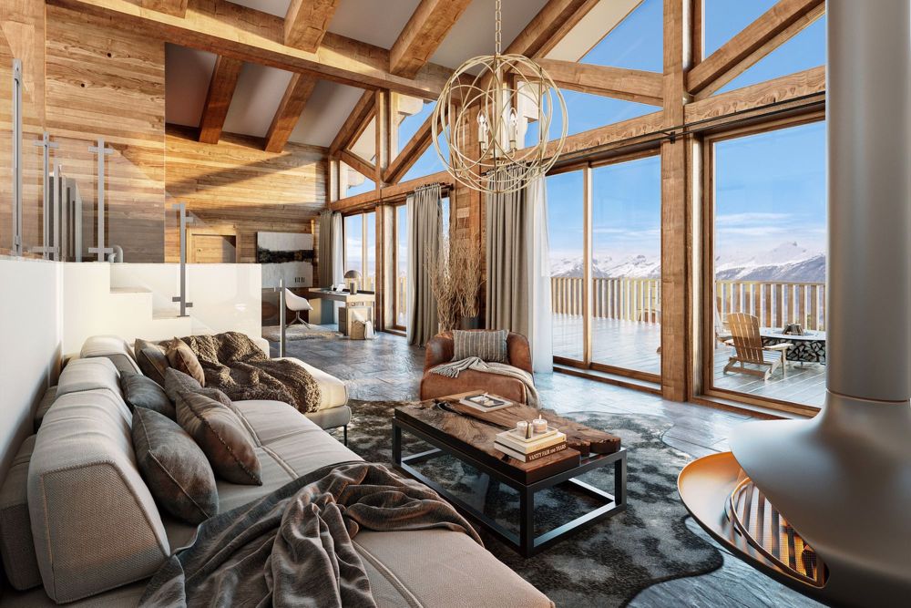 Chalet neuf ski-in/out - PERMIS EN FORCE - Photo digitale non contractuelle