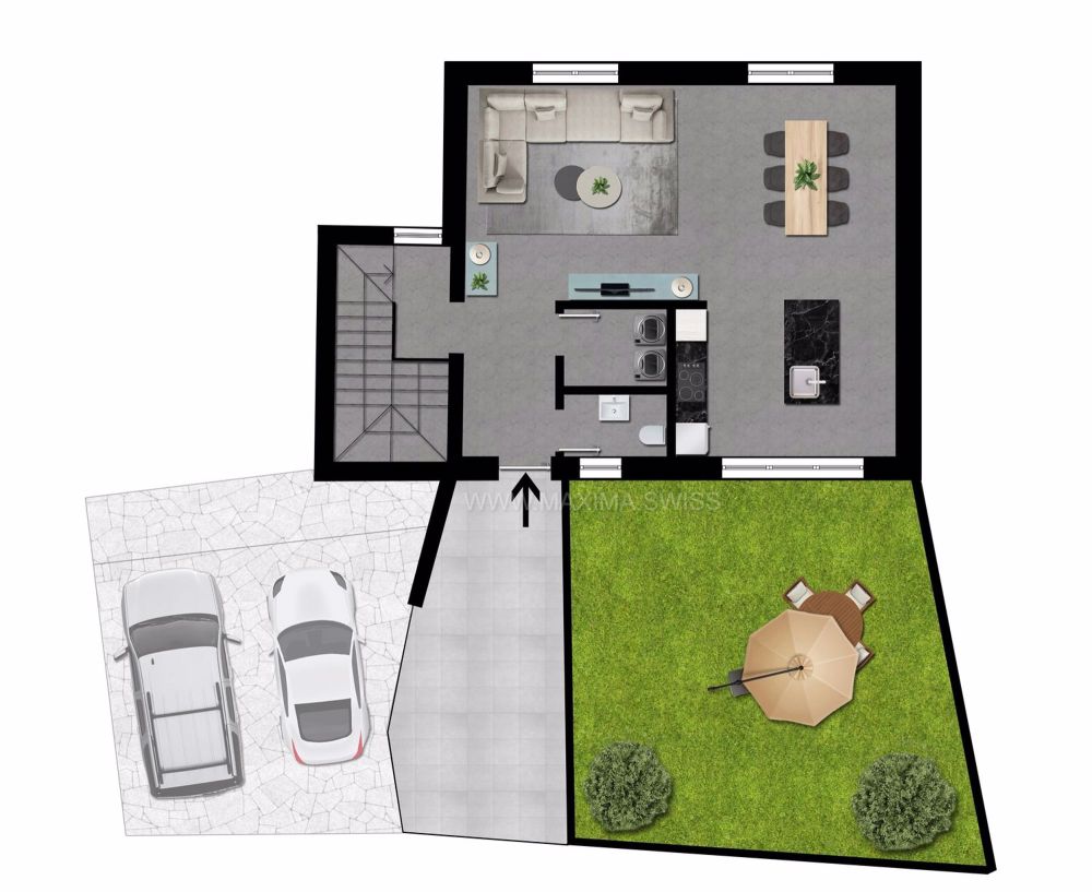 Lugano-Cadro: Casa moderna e funzionale immersa nel verde - Bild 4