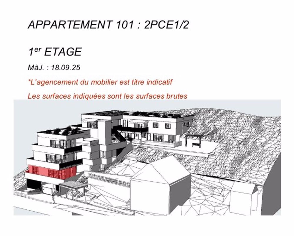 Zweieinhalb-Zimmer-Wohnung mit Balkon in Salins - Bild 2