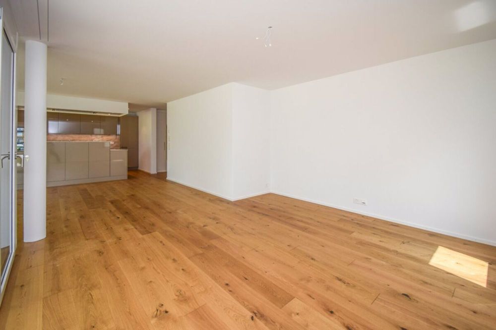 Moderne 4.5-Zimmer-Garten-Wohnung mit grosszügigem Umschwung - Wohn- und Essbereich
