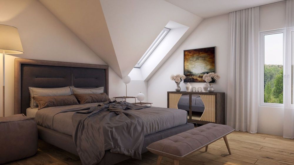 Grosszügige Dachwohnung mit grandioser Weitsicht - Schlafzimmer