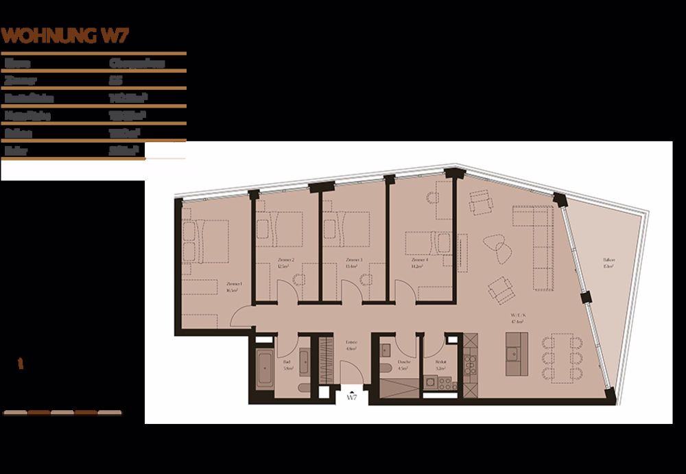 Exklusive, ruhige und moderne Geschosswohnung mit romantischem Balkon und Waldsicht - W7 - Bild 5