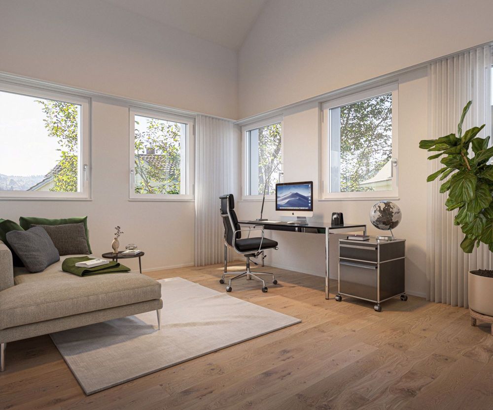 Exklusiv wohnen mit Loft-Feeling im Doppeleinfamilienhaus - (Büro-) Zimmer DG