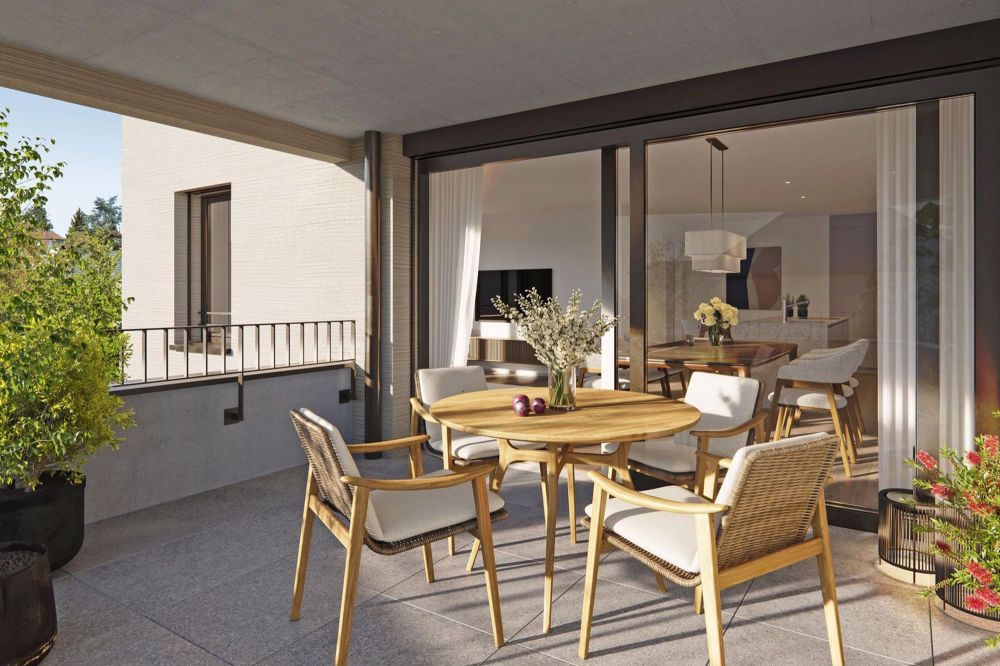 NEUBAU: 3.5- und 4.5-Zimmerwohnungen - Beispiel Balkon 3.5-Zimmerwohnung