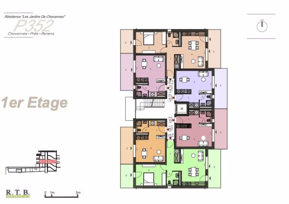 Appartement 2,5 pces au 1er étage (lot 11) - Bild 7