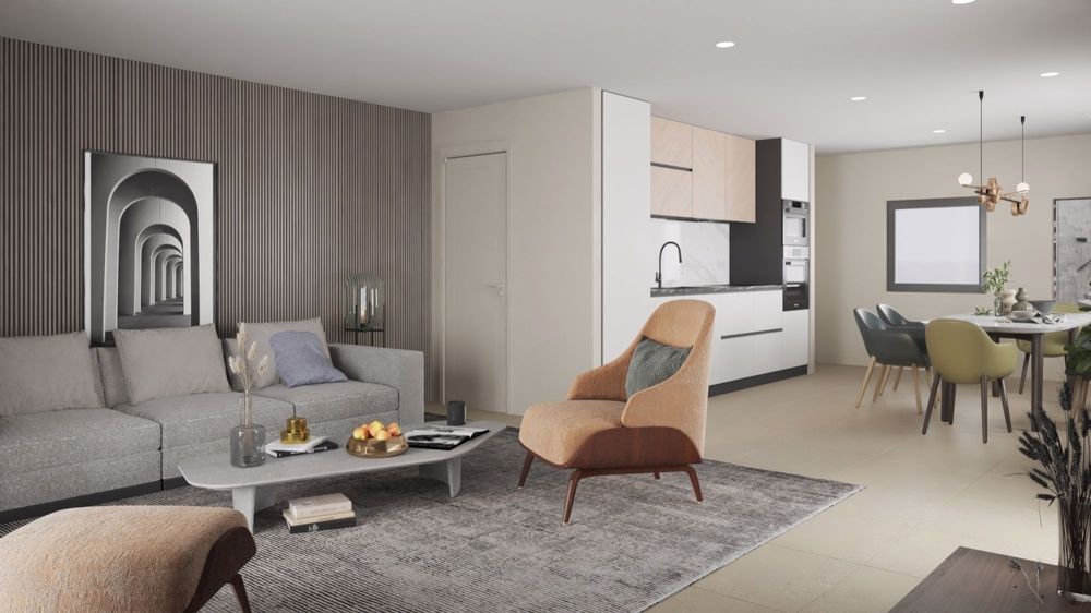 Duplex avec terrasse totalement rénové à proximité de la ville de Sion - Lot A.2 - Séjour / Los A.2 - Wohnzimmer / Lot A.2 - Living room