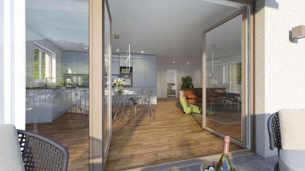 Neubauprojekt "HOFMATT" mit sechs Eigentumswohnungen (Wohnung 3) - Visualisierung