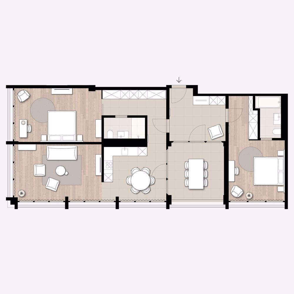3-Zimmer Family Apartment möbliert in Cham (Zug), Papieri-Areal - Bild 7
