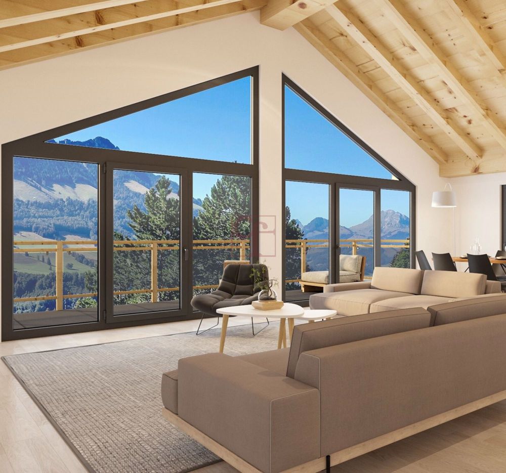 Crésuz - Magnifiques chalets de 4.5 pces à 5.5 pces - Vue similaire depuis le living du chalet n°1