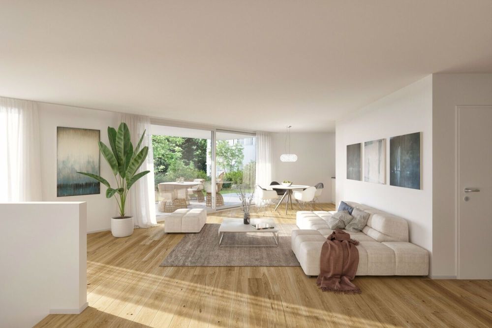 3.5-Z.-Gartenwohnung (W1) mit gr. Hobbyraum u. Keller, schönem Garten - Wohnen-Essen EG