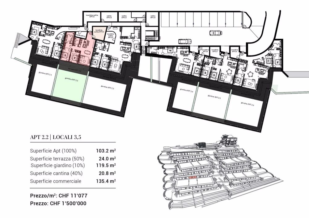 Schönes 3,5-Zimmer-Wohnung mit großem Garten in der RESIDENZA MIRADOR - Bild 12