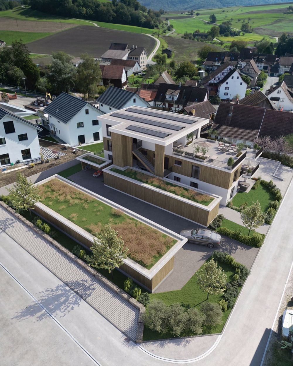 Attraktive Gartenwohnung - Neubauprojekt "im rächte Winkel - Aussenansicht real