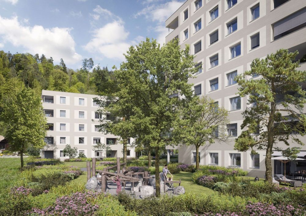 3.5-Zimmerwohnung mit Blick ins Grüne - Aussenvisualisierung