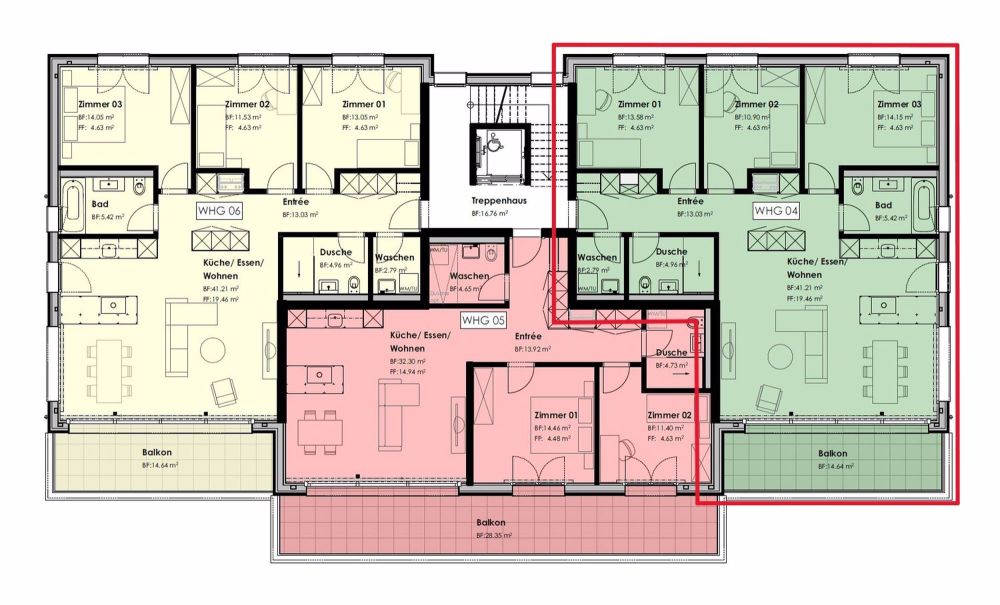 Moderne 4.5 Zimmerwohnung im ländlichen Stadtteil von Thun - Bild 4