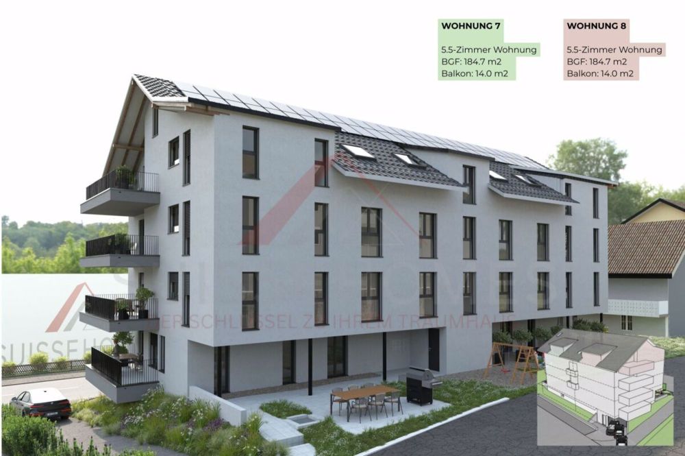 5½-Zimmer-Dachwohnung mit Galerie, Panorama und Privatsphäre - «RESIDENCE CENTRO» Nord - Bild 13