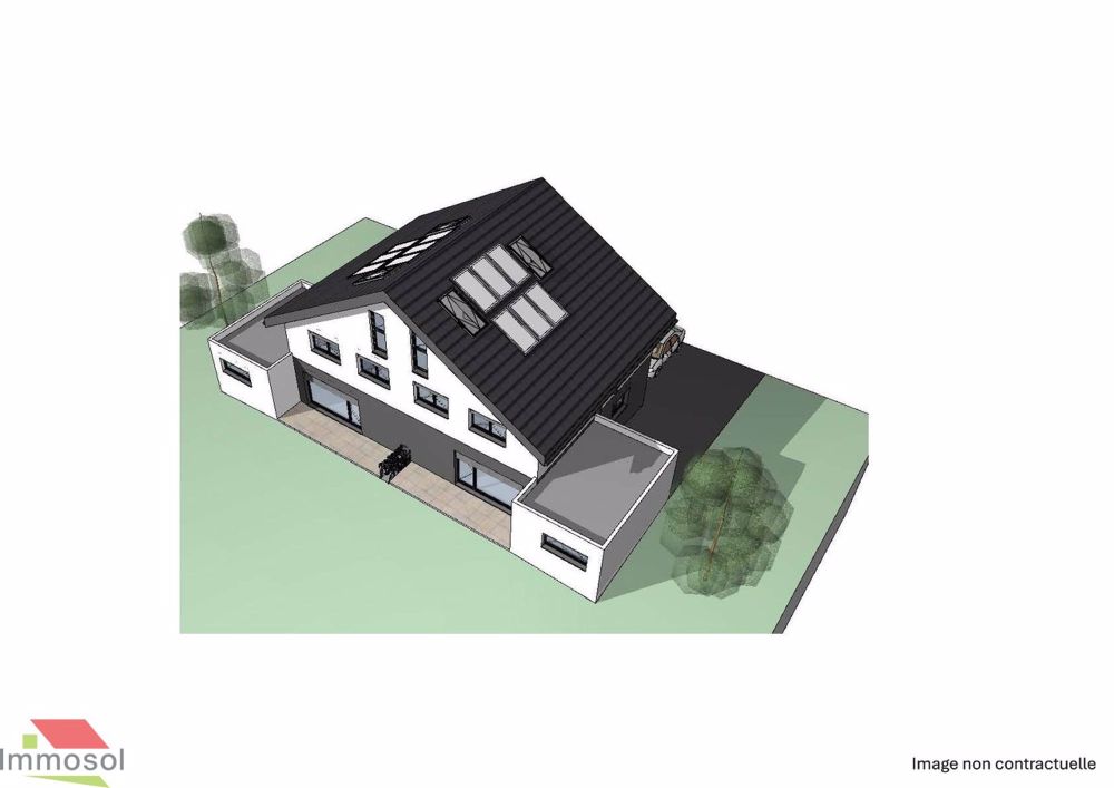 Maison Jumelle sur plan - 5.5 pièces - Sous-sol - Jardin - Garage - Le Chenit | Immosol | Perspective