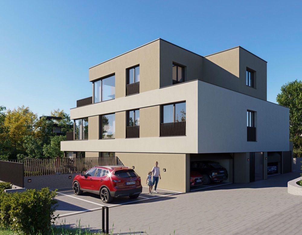 *Rohbau vollendet* Falcon: High-end Eleganz mit Terrasse und Balkonen - Walde Immobilien AG