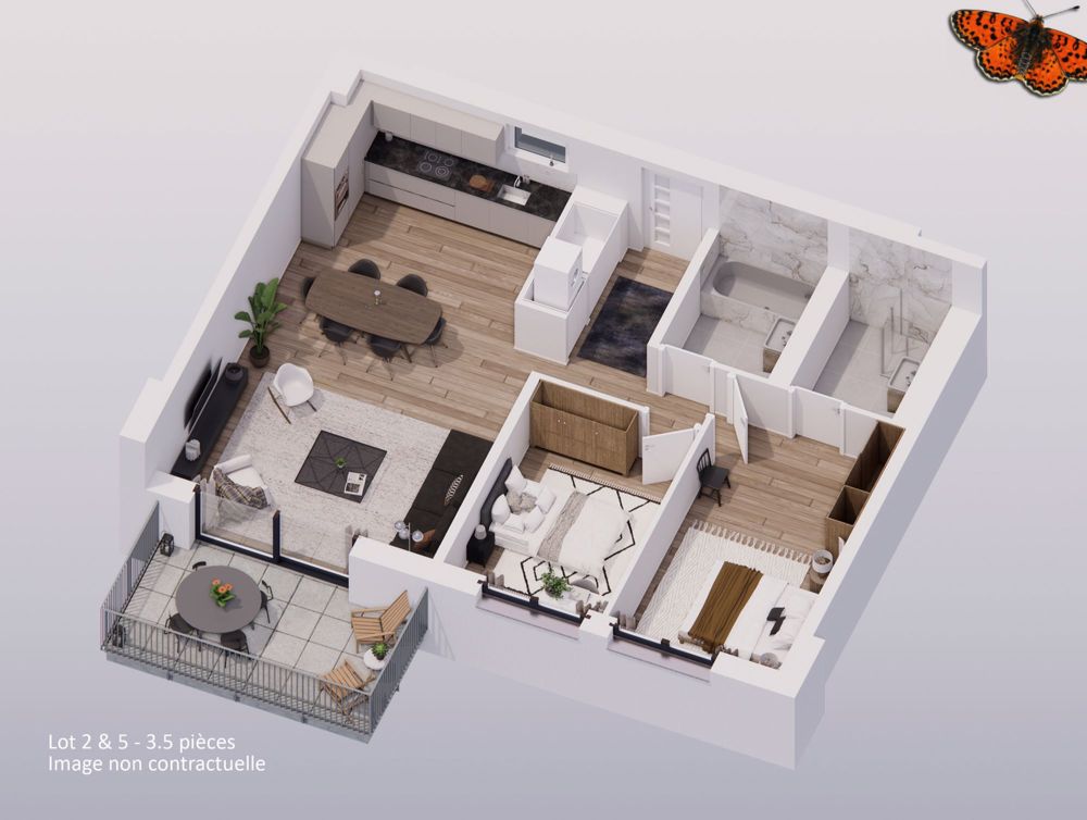 NEUE PROMOTION - Prächtige 3.5-Zimmer-Wohnung in Lentigny - Bild 8