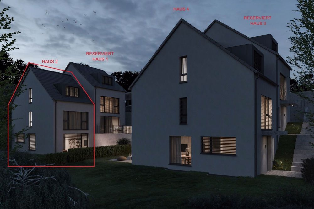 Neubau Mosermattstrasse mit vier 5.5-Zimmer-Doppelhäuser (Haus 4) - Visualisierung