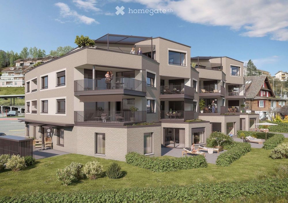 Moderne, zentral gelegene 4.5-Zimmer-Wohnung mit atemberaubendem Bergblick in Sattel - Bild 6