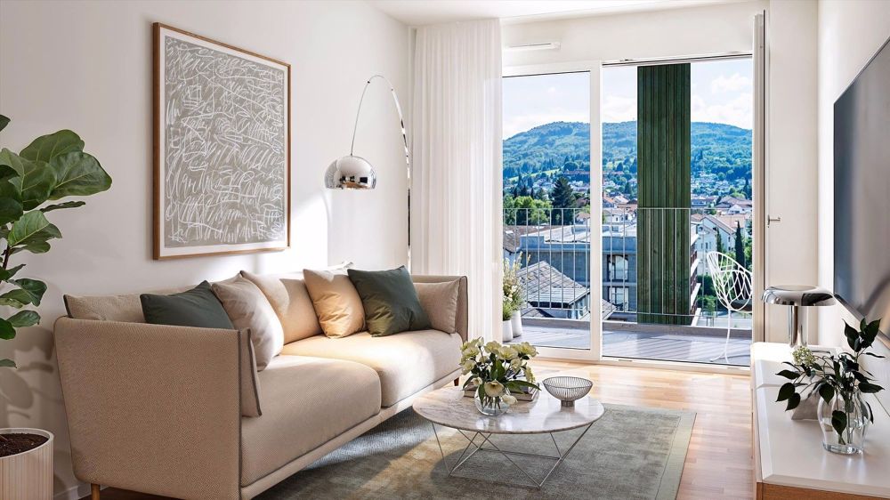 Erstbezug: 1.5-Zimmer-Single-Wohnung - Wohnzimmer