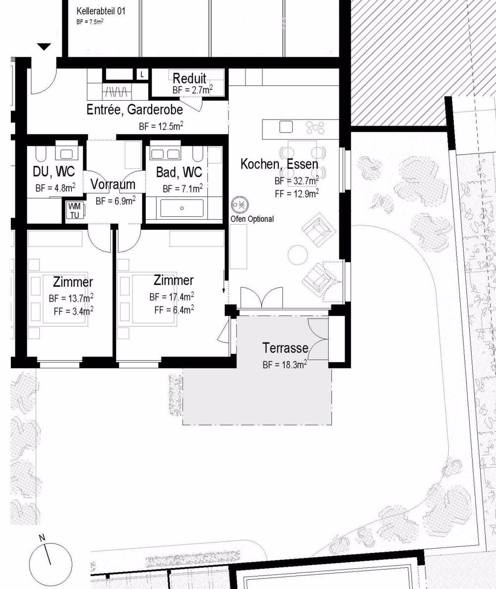 Moderne 3.5-Zimmer-Neubau-Wohnung an bester, ruhiger Lage am Rebhang in Stammheim - Bild 5
