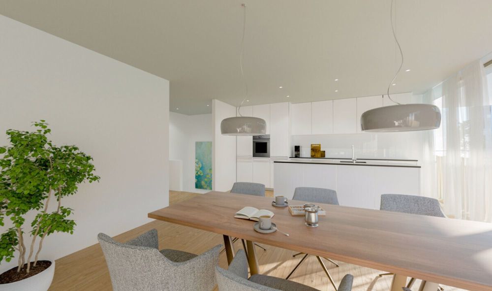 Moderne, helle Eigentumswohnung mit Balkon bei der Tramstation - Küche