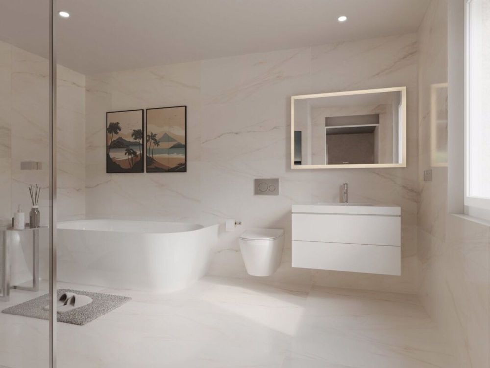 Neubau-Traumhaus - stilvoll, familienfreundlich & freistehend - Badezimmer OG